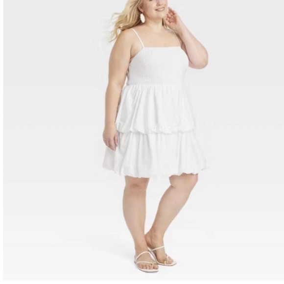 A New Day Women's Mini Tiered Bubble Dress Various Sizes - Picture 2 of 15